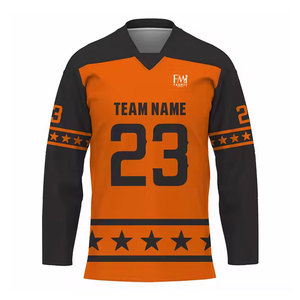 เสื้อฮอกกี้น้ำแข็งพิมพ์ลายสำหรับผู้ชายยอดนิยม พร้อมลายทีมและชื่อผู้เล่นแบบกำหนดเอง แห้งเร็ว ระบายอากาศได้ดี ผลิตจากเมืองเซียลคอต - Product Image 1