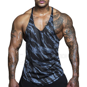 Men's Sleeveless Cotton Muscle Gym Tank <b>Top</b> Custom Logo Workout Fitness Wear - Product Image 1