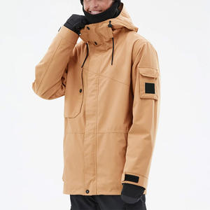 Chaquetas de esquí de invierno de ajuste personalizado con capucha y cremallera térmica a prueba de viento tela impermeable Impresión de logotipo marca de etiqueta privada OEM nieve - Product Image 6