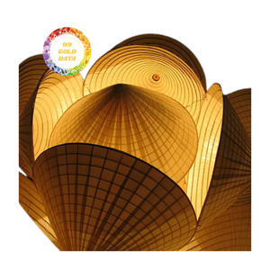 Auténtico sombrero vietnamita de hoja de palma hecho a mano con marco de bambú ligero para protección al aire libre - Product Image 5