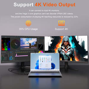 Portátil Intel de Fábrica de 15.6 Pulgadas para Estudiantes, 8/16 GB de RAM, 256/512 GB SSD+HDD, Windows 10 Pro Home, Inglés, 144 Hz, Retroiluminación RGB - Product Image 2