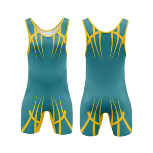 เสื้อกล้ามนักมวยปล้ำสำหรับผู้ชายผ้าสแปนเด็กซ์พิมพ์ซับลิเมชันใหม่ออกแบบได้ตามต้องการ - Product Image 1