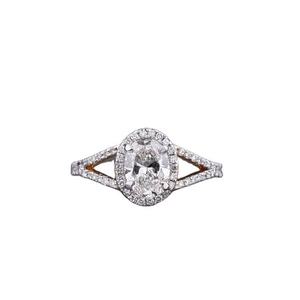Superbe qualité 1.38ct Lab Grown Diamond en plaqué or blanc 18 carats DEF VS SI HPHT cvd Fine Ring Classy Hip Hop Ring Qualitative - Product Image 1