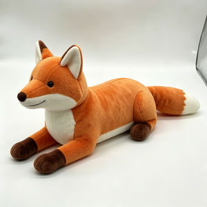 Customized <b>Cute</b> sitting red fox plush toy, Soft orange fox stuffed animal, fox plushie with bushy tail,Adorable fox plush <b>doll</b> - Product Image 6