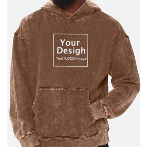 Vente en gros de toute la vente de sweats à capuche unisexe adulte acide minéral délavé style vintage pull à capuche - Product Image 3