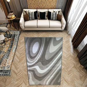 Meilleure vente Goldenmoon moderne réversible anti-dérapant imprimé tapis Super doux abstrait tissé tapis tapis pour la maison vivant lavable - Product Image 5