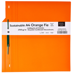 Sustainable A4 Orange <b>File</b> Folders 250g/m Recycled Cardboard Neutralware - Product Image 3