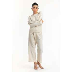 T-shirt court sportif pour femme, style coréen, blanc cassé, taille XL, respirant, tricoté, teint uni, version ajustée 224-216-307 T - Product Image 4