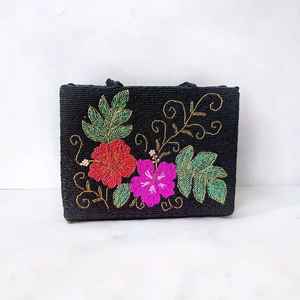 Bolso de Magnolia con cuentas, monedero con cuentas florales, bolso de flores blancas, bolso de hombro de primavera, monederos con cuentas de verano, hecho a mano floral - Product Image 2