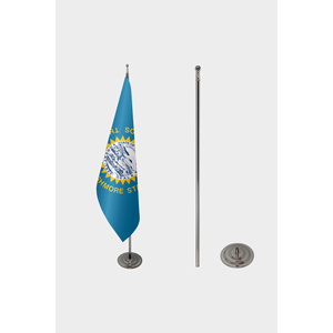 Digital-Printed Rainbow <b>Flag</b> on Cotton& Polyester Aluminum <b>Pole</b> Official South Dakota Indoor <b>Flag</b> - Product Image 2