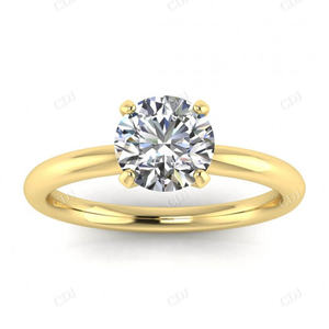 Anillo de moissanita de compromiso clásico de alta calidad, anillos de oro rosa de 18 quilates para mujer, joyería Vintage de lujo, precio al por mayor - Product Image 3