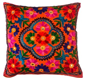 ปลอกหมอนอิง kashmiri, ปลอกหมอนอิงผ้าวูล suzani, ปลอกหมอนอิงลายโบฮีเมียน Takiya - Product Image 6