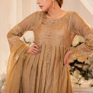 100% ropa informal de alta calidad para mujer, vestido de fiesta paquistaní hecho a medida, vestido de fiesta paquistaní ligero para mujer - Product Image 5