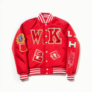 OEM personalizado bordado Chenille parche Universidad Varsity Letterman chaqueta para los hombres - Product Image 4