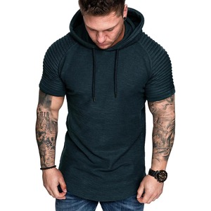 Jersey de poliéster y algodón de alta calidad, ropa de calle de talla grande, sudaderas con capucha sólidas con logotipo personalizado, sudaderas con capucha para hombre - Product Image 3