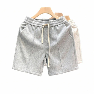 Shorts de jogging en toile coupe-vent à cordon de serrage personnalisés avec logo d'été, 100% coton, streetwear de créateur pour hommes - Product Image 1