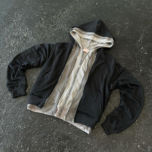 Sudadera con capucha y triple cremallera de peso pesado para hombre de primera calidad para invierno, capa de calle personalizada con impresión Digital, nueva venta al por mayor - Product Image 3