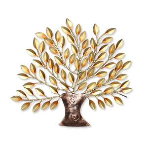 Placa de pared de árbol de la vida 11 5/8 pulgadas escultura de Arte de jardín celta decorativa-Acabado de plata antigua - Product Image 2