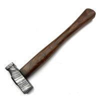 Marteau Viking en acier Damas fait main, qualité industrielle supérieure, outil de forgeage OEM, motif unique, manche en bois, garantie 3 ans