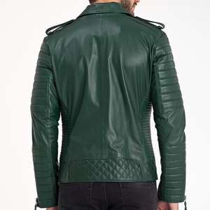 Veste bomber en cuir véritable pour homme, style motard, cuir de vachette de qualité supérieure, imperméable, écologique, séchage rapide, respirant, doublure en fausse fourrure - Product Image 5