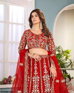 Conjunto de lehenga choli de diseñador premium con bordados elaborados, lentejuelas y trabajo de codificación, elegante para fiestas y bodas para mujeres. - Product Image 5