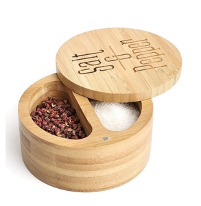 ชามไม้ใส่น้ำตาลในบ้านและห้องครัวภาชนะใส่เกลือพร้อมภาชนะเก็บช้อน - Product Image 3