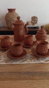 VARIOUS WOODEN Nordic Style Coco Palm Wooden <b>Tea</b> <b>Set</b> with <b>Pot</b> and Tray Custom logo Coconut Wood Teapot and Cup <b>Sets</b> - Product Image 3