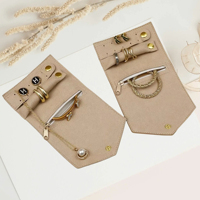 Boîte à bijoux de voyage avec logo personnalisé organisateur pliable rouleau de rangement de bijoux sacs de luxe en cuir PU avec pochette à rouleau de boutons