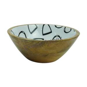 Cuenco ondulado decorativo, cuencos personalizados de madera de alto esmalte, plato para servir de alto esmalte impreso personalizado, cuencos para galletas de frutas y nueces 2025 - Product Image 3