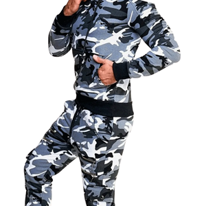 ชุดวอร์มผู้ชายแบบเรียบง่าย เสื้อฮู้ดและกางเกงจ็อกเกอร์ ชุดลำลองสำหรับฤดูหนาว ชุดกีฬาผ้าฝ้ายขนแกะ ชุดออกกำลังกายสำหรับวิ่งในยิมและสวมใส่ในชีวิตประจำวัน - Product Image 4