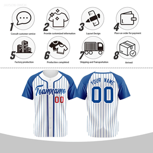 Camiseta de Béisbol Personalizable de Alta Calidad al por Mayor, Chaquetas de Béisbol con Rayas de Zebra para Pedidos de Equipo - Product Image 5