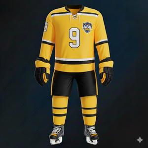 อุปกรณ์ฮอกกี้น้ำแข็งมืออาชีพ ชุดยูนิฟอร์ม-โรงงานผลิตแบบ OEM ผ้าโพลีเอสเตอร์ 100% ระบายอากาศ แห้งเร็ว |   โลโก้ชื่อทีมแบบกำหนดเอง - Product Image 2