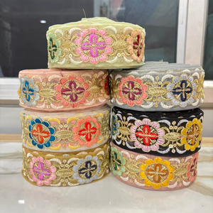 Luxury Beaded Floral <b>Net</b> Embroidery Lace <b>Fabric</b> for Bridal Gowns Eco-Friendly DIY Sewing & Fashion Design - Product Image 1