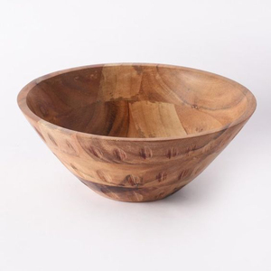 Fait de bol en bois massif vaisselle à manger classique bol de service à soupe et à salade en bois pour les meilleures ventes de plats de table - Product Image 1