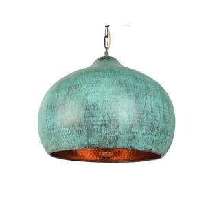 Lámpara Colgante de Techo Estilo Industrial Vintage con Pantalla de Cúpula de Cobre Antiguo y Pátina Verde para Comedor, Cocina o Decoración de Cafetería - Product Image 3