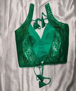 Listo para usar Mujeres indias Diseñador Bordado Blusas DE TRABAJO Ropa de fiesta Diseñador de bodas Última blusa de desgaste de las señoras Alphanumero - Product Image 2