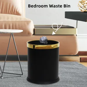 Cubo de basura de la mejor venta, cesta de papel, papelera de reciclaje de residuos para dormitorio, cubo de basura de doble capa para habitación de hotel