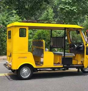 Triciclo de Gasolina de 60v con Cabina Abierta, Tuk Tuk, Triciclo Motorizado de 3 Ruedas para Pasajeros, Taxi Motorizado con Cabina Cerrada - Product Image 2