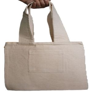 Bolsa de Tela Ecológica de Calicó Orgánico con Logotipo Personalizado, Reutilizable, Impresa con Serigrafía, con Asas de Mano, para Compras - Product Image 3