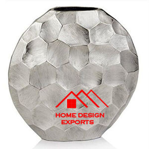 Jarrón de Metal con Acabado Plateado para Centros de Mesa de Boda, Diseño Nuevo 2024, Jarrón de Aluminio para Decoración de Jardín - Product Image 1