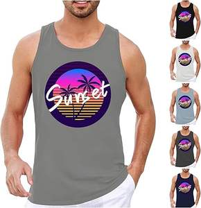 Camiseta sin Mangas Casual para Hombre de Alta Calidad, Personalizada OEM, Mayorista de Fábrica de Bangladesh, Exclusiva, 100% Algodón, Antiencogimiento - Product Image 1