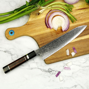 Venta al por mayor personalizado de alta calidad OEM ODM servicio profesional cuchillo de Damasco hecho a mano cuchillo de cocina con mango de hierro - Product Image 6