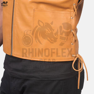 Chaleco de cuero genuino de estilo informal más vendido para adultos hombres de alta calidad nuevo estilo ropa exterior transpirable para la temporada de otoño - Product Image 6