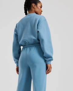 Precio de fábrica Basalto recortado Cuello redondo Sudadera de mujer Hombros caídos Puños acanalados Sudaderas con capucha de mujer Sudaderas con capucha para correr Mujer - Product Image 6