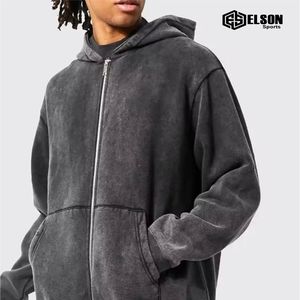 Sweat à capuche coloré pour femme à manches longues en coton 100% de meilleure qualité avec impression de lettres lavées à l'acide et logo personnalisé - Product Image 6