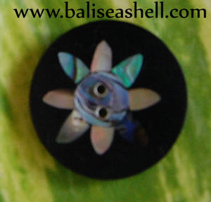 Productos de botón de concha artesanías JOYERÍA SEASHELL Arte de motivo de flor natural pulido - Product Image 4