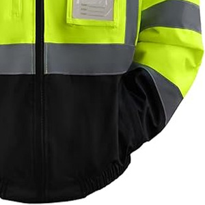 เสื้อแจ็กเก็ตเพื่อความปลอดภัยในการทำงานของผู้ชายเสื้อฮู้ดสะท้อนแสง - Product Image 3