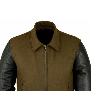 Varsity <b>Jacket</b> Baseball Letterman <b>Jacket</b> OEM Custom Wool Leather Sleeve College Team <b>Jacket</b> for <b>Men</b> Women Logo Embroidery - Product Image 3