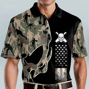 Camiseta Polo de Bolos para Hombre, Personalizable con Impresión, Estilo Deportivo, Antibacteriana, Impermeable, 100% Poliéster Tejido, para Equipo - Product Image 4