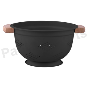 Passoire Passoire Passoire de cuisine en acier inoxydable durable avec poignées en bois - Product Image 1